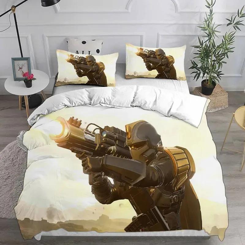 3D Helldivers 2 Bedding Collections Comforter Quilt Bed Cover Duvet Cover Pillow Case 2 3 Pieces Collections Boys Adult Size Home Use Textiles