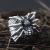Тайское стильное винтажное серебряное кольцо с пауком для женщин, идеально подходящее для любителей панка и моды