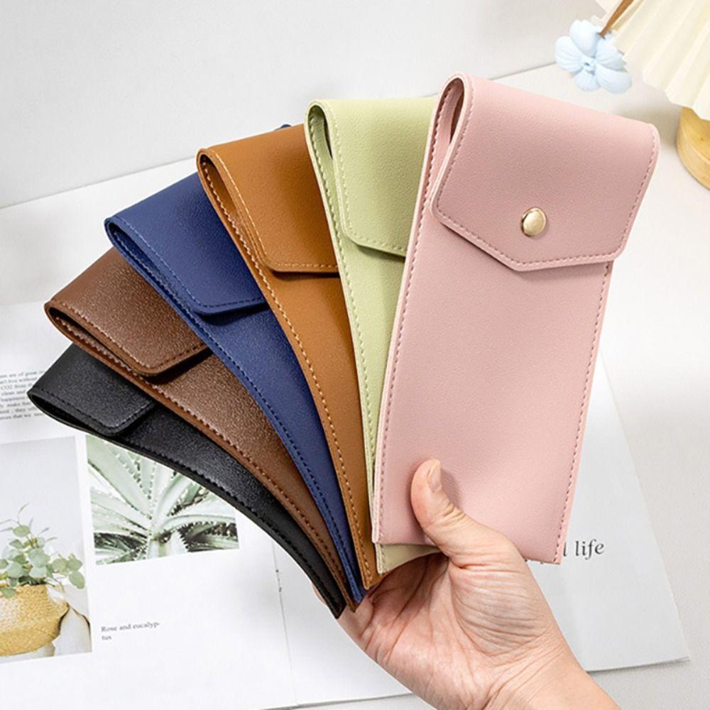 PU Leather Pen Pouch Large Capacity Pen Case Creative Stationery Storage Bag  School Office
