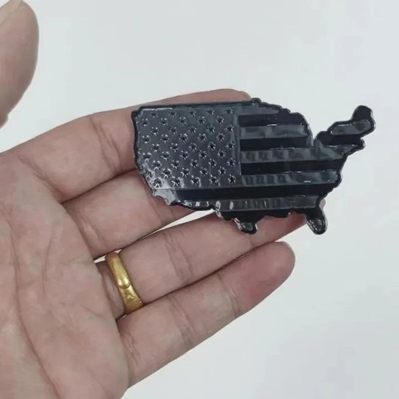 3D Алюминиевый Значок Логотип Флаг США Наклейка на Автомобиль Карта Америки Водонепроницаемая Наклейка на Кузов Автомобиля Мотоцикл Домашний Декор