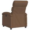 Electric Massage Recliner Chair Brown Fabric