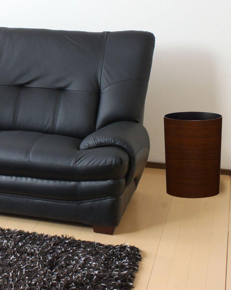 Asbel Lidless Trash Can Room Leclerc Wood Grain Flooring Harmony Brown Simple Design A6235 Bedroom/Living 8.2L