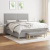 3137093 vidaXL Divan-lit Tapissier Avec Matelas Gris Clair 180x200cm Tissu