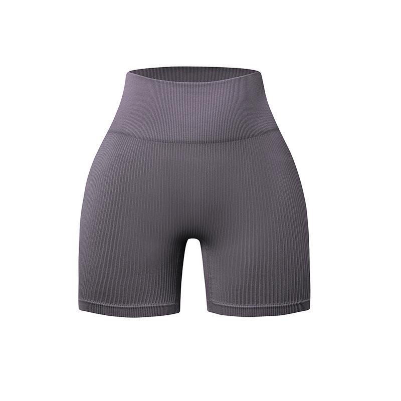 Seamless Striped Women's Yoga Pants – Quick Dry, Tight Hip-Lifting, Large Size Shorts for Fitness & Running