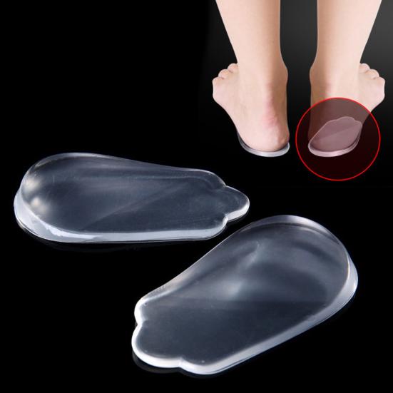 Silicone Gel Clear Insoles Legs Correction Heel Cushion Adults Kids Foot Pads