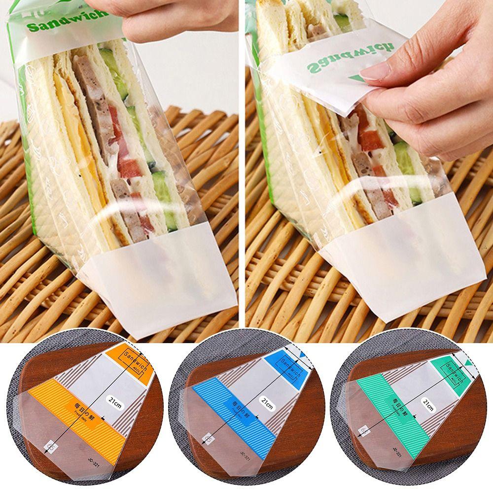 Thick Sandwich Packaging Paper Triangular Baking Bag High Quality Bread Sandwich Bags Food