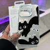 Розовый Милый Кот IMD Чехол Для Samsung Galaxy S25 S23 S22 S26 Ultra S24 Plus S24 FE A17 A07 A56 A36 A55 A35 Пластиковый Лазерный Матовый Кру