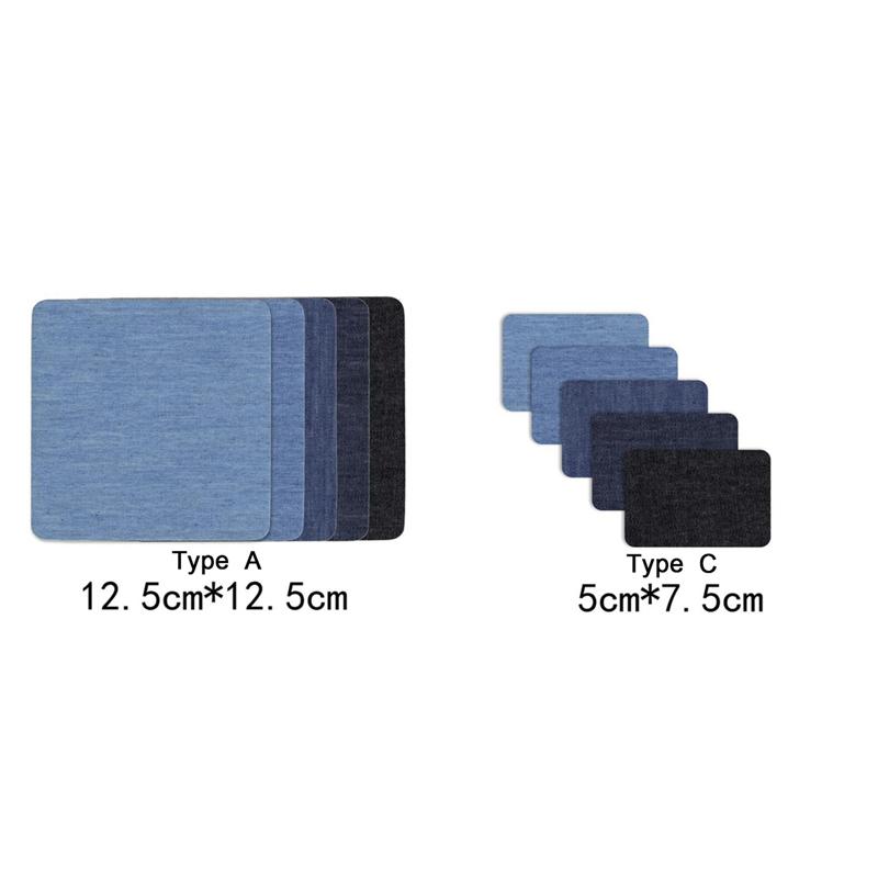 Denim Patches DIY Iron On Denim Elbow Patches Repair Pants For Jean Clothing Pants Badges Apparel Sewing Fabric NEW