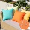 Cushion Cover Outdoor Waterproof Throw Pillow Case Solid Color Zipper Closure Wear