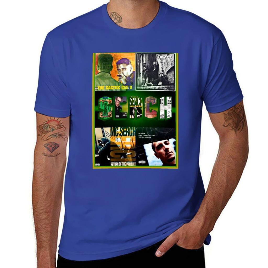MC SERCH Tshirt summer clothes blacks animal prinfor boys blanks mens t shirt