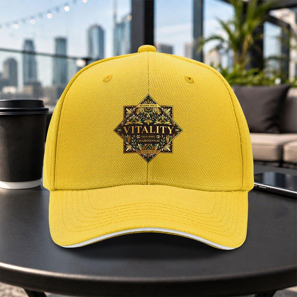 1pc New Red Barrel Wine Adjustable Sandwich Baseball Cap Lightweight Printed Womens Hat Mens Trendy Cap For Sports Enthusias
