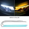 1PCS Daytime Running LED Light Waterproof Car Soft Tube LED Strip DRL Flowing Turn Signal Lights 30/45/60mm