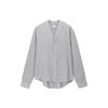 Mens Casual Linen Blend Long Sleeve Shirt 2026 Fall Loose Fit Street Style Stand Collar Top