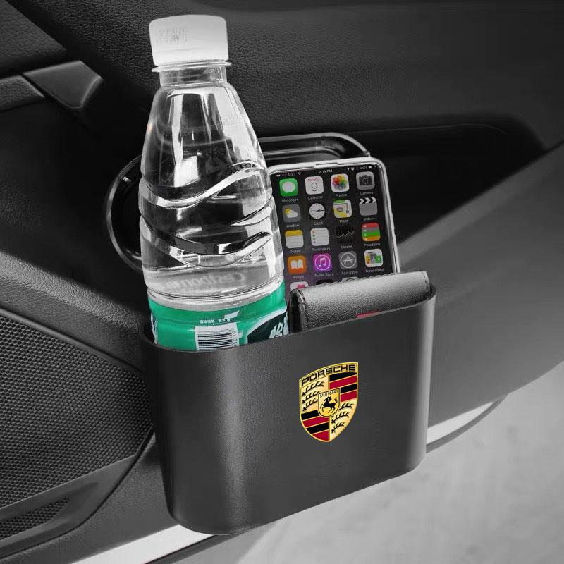 Автомобильный чехол для хранения, черный квадратный мусорный бак из АБС-пластика для Porsche Boxster Cayenne Panamera Macan Cayman 911 918 996 917 991