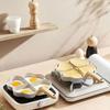 Omelette Pan 4-Cup Non-Stick Egg Frying Mold Heart-Shaped Mini Cooker Pan with Wooden Handle