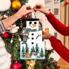 1pc Creative Wooden Hanging Sign with Christmas Snowman for Home Party Wall Decor