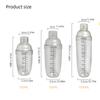 Plastic Cocktail Shaker Drink Mixer Hand Shaker Cup with Scales Boba Tea Shaker Matcha Shaker Cup for Milk Wine Mixing Bar Tool