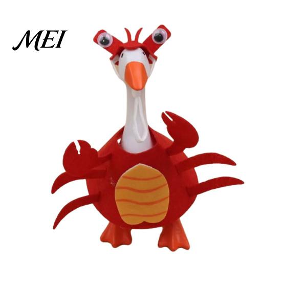 Cute Felt Clothes for Desk Goose 1 Set Halloween Outfit, Spider or Turkey Funny Outfit Resin Holiday Costume, Lobster Apparel 7 Inch Statue