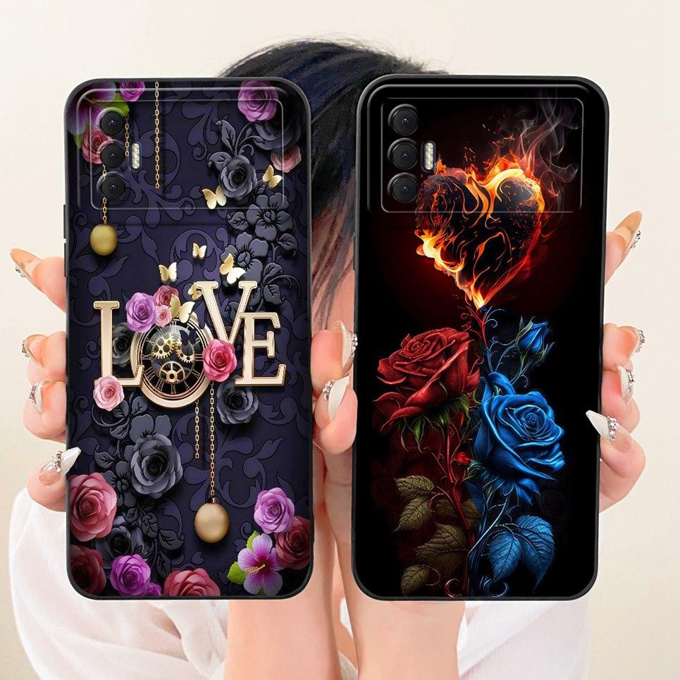 For Tecno Spark 8c 8P Spark 8 Pro KG7 KG8 KG5j Phone Case Bow Pattern Flower Butterfly Girly Back Cover Silicone Soft Casing