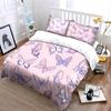Pastel Butterfly Pattern Bedding Duvet Cover Set  (1*Duvet Cover 2*Pillowcases, without duvet insert)