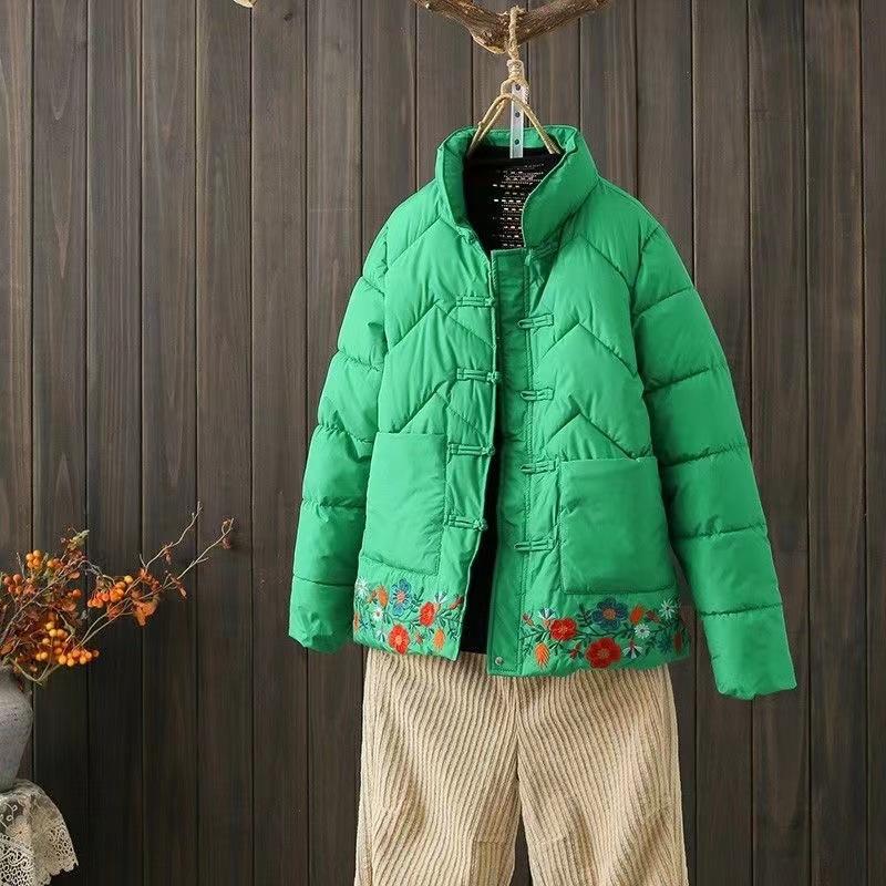 Женская зимняя теплая куртка на молнии свободная куртка винтажный повседневный свободный топ с принтом