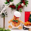 Gingerbread Man Doll Plush Christmas Doll Toy Soft Stuffed Sitting Cookie Gingerbread Festive Decor for Xmas New Year Gift