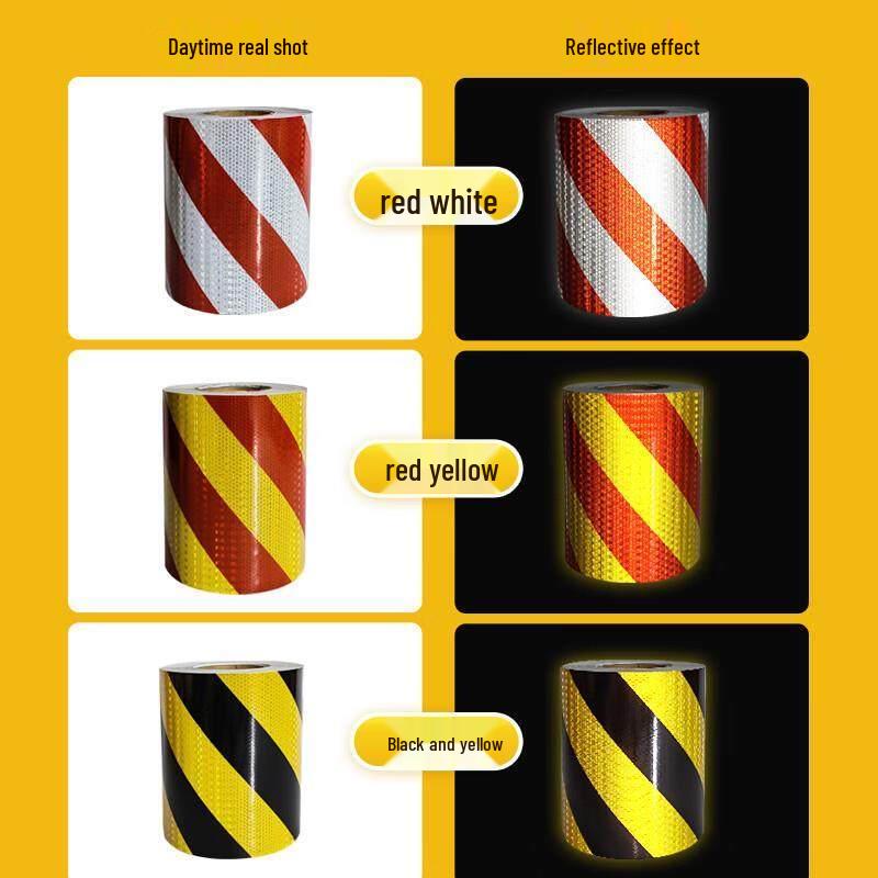 Black & Yellow Reflective Hazard Tape