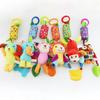 Baby Hanging Rattle with Teether Crib Decoration Plush Animal Toy Hanging Wind Chime for Stroller Accessories