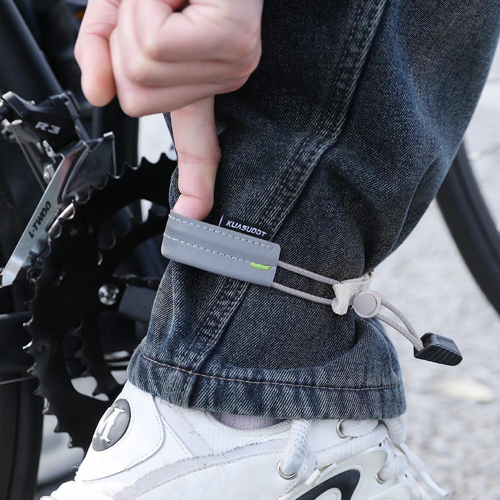 Reflective Bike Pants Strap High Visibility Cycling Pants Cuff Band Bicycle Trouser Bands for Night Walking Cycling Running