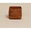 Office Decorative Knitted Storage Desk Organizer Box Woven Leather Remote Control Stationery Holder Pencil Office Supplies