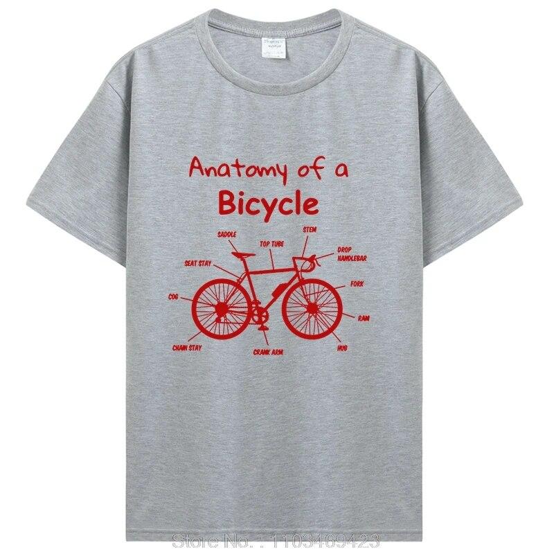 Анатомия велосипеда, велосипедная цепь, велосипедные футболки для катания на горных велосипедах, уличная одежда с графическим рисунком, подарки на день рождения, хлопковая футболка