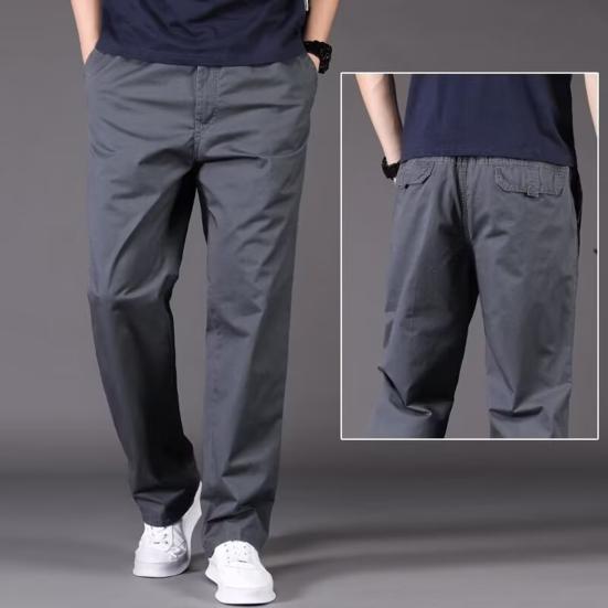 Мужские брюки-карго, прямые, широкие, однотонные, с карманами, застежкой-молнией на пуговицы, гладкие, быстросохнущие, для улицы, длинные брюки