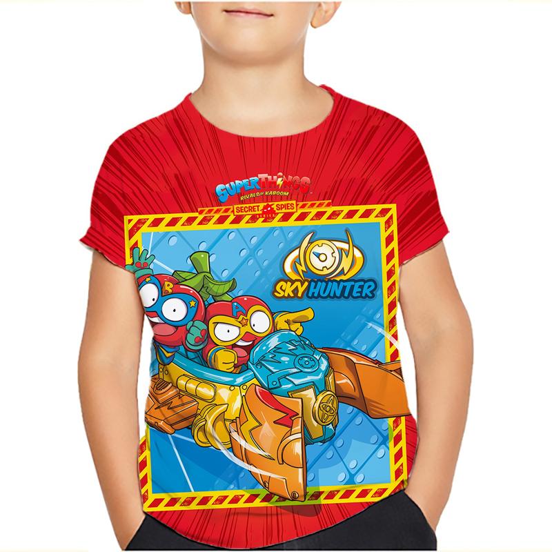 Superzings 7 Одежда для мальчиков Футболка Новая летняя одежда Детская одежда Топы Футболки с коротким рукавом Детские футболки с рисунками