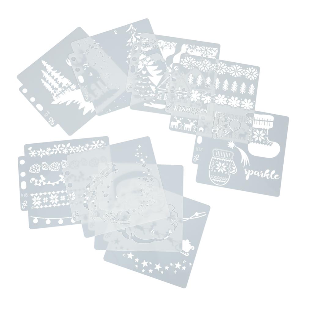 9Pcs Stencils Production Reusable PET Multi Purpose Flexible Mandala Template