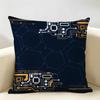 Circuit Board Pattern Design Cushion Cover Natural Linen Organic Fabric DoubleSided Printing Room Sofa Decor Pillow Case