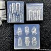 3D рельефная форма для декора ногтей 'Перо павлина и кобра', легко снимается