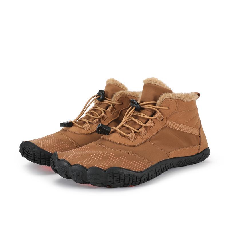 Мужские зимние ботинки Plus Velvet Snow Boots Casual PU Canvas Теплые уличные хлопковые ботинки Large Middle Top Толстые нескользящие походные ботинки