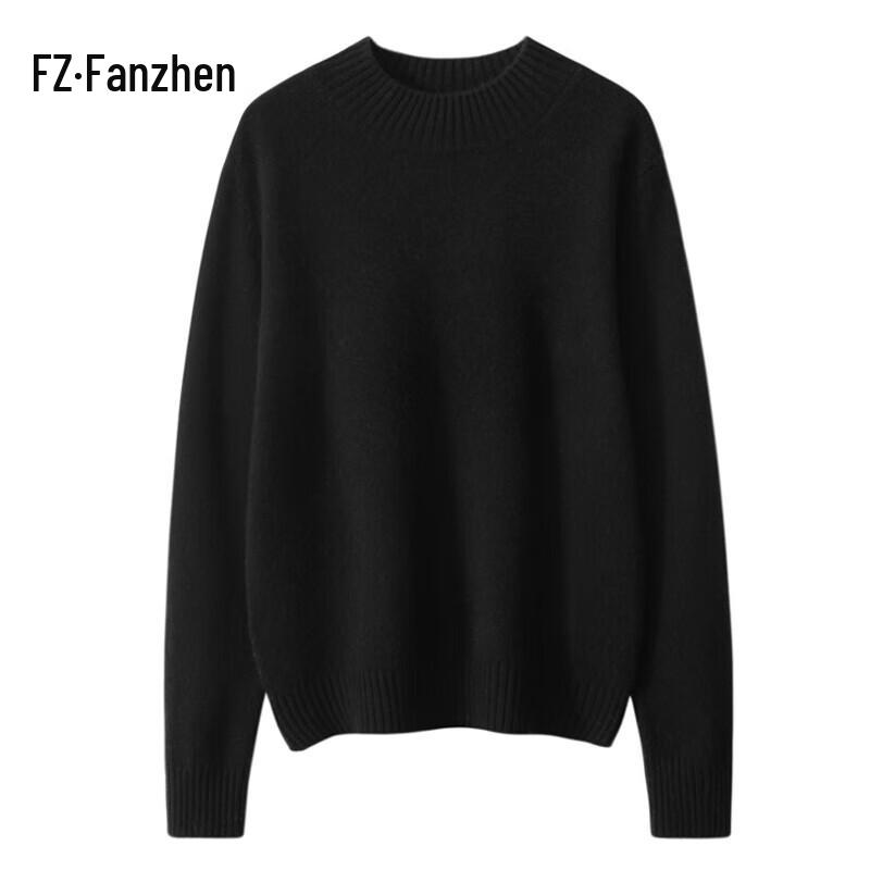 Женский утепленный свитерок Fanzhen с полувысоким воротником из смесовой кашемировой пряжи