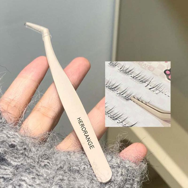 Антипригарный пинцет, нелипкий, для DIY, закругленный дизайн, профессиональный, для наращивания, антипригарный, без клея, пинцет для накладных ресниц