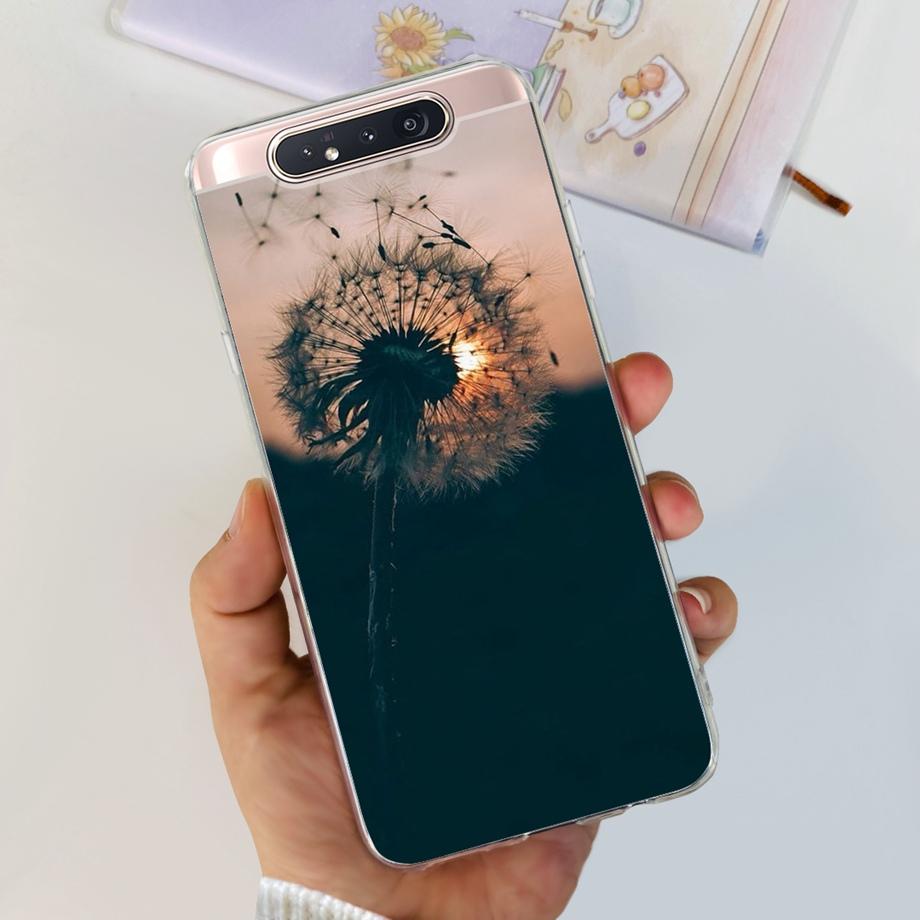 Прозрачный Мягкий ТПУ Чехол для Телефона Для Samsung Galaxy A80 Samsung A90 Чехлы Женский Модный Девичий Рисунок Funda Бампер GalaxyA80