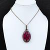 Лабораторный кулон ручной работы с рубиновым драгоценным камнем из чистой медной проволоки для новогоднего подарка