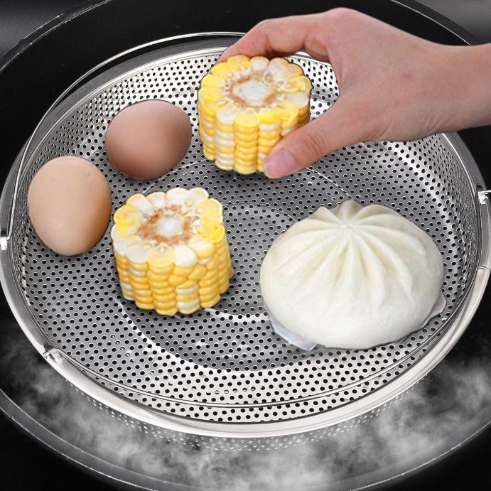 С ручкой пароварка складная корзина для слива для приготовления на пару риса булочек пельменей пароварочный поддон посуда