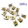 20pcs Car Screw Base U-Type Mount Fastener Clips Motor Fender Bumper Protection