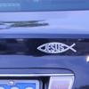 Popular Decoration Funny Jesus Fish Symbol Logo Vinyl Car Sticker Window Decal