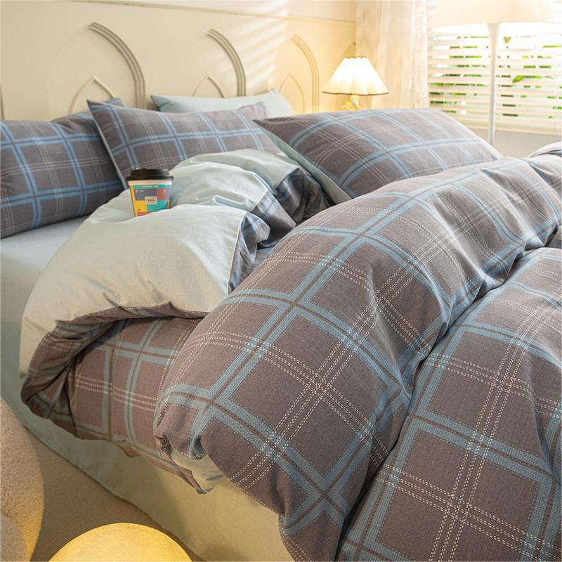 Утолщенный комплект из четырех предметов, пододеяльник, простыня, комплект из трех предметов для односпальной кровати в общежитии