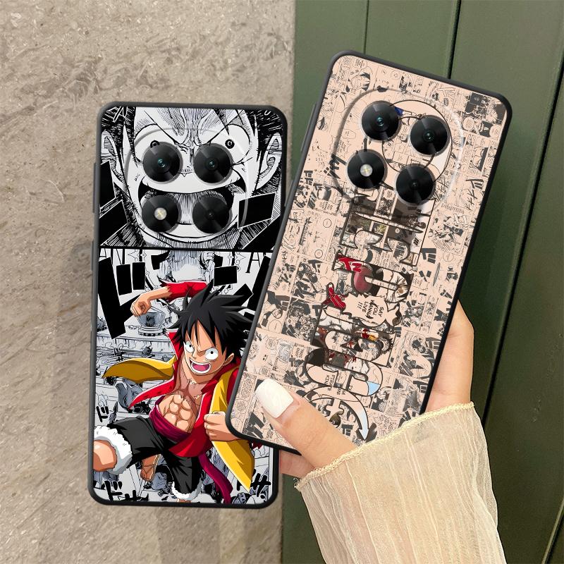 Чехол для Xiaomi Redmi Note 9S 9 10 11 12 Pro 11s 7 8 10S 13 14 Pro Plus 12s Черный Мягкий Чехол для Телефона One Piece Мультфильм Комикс