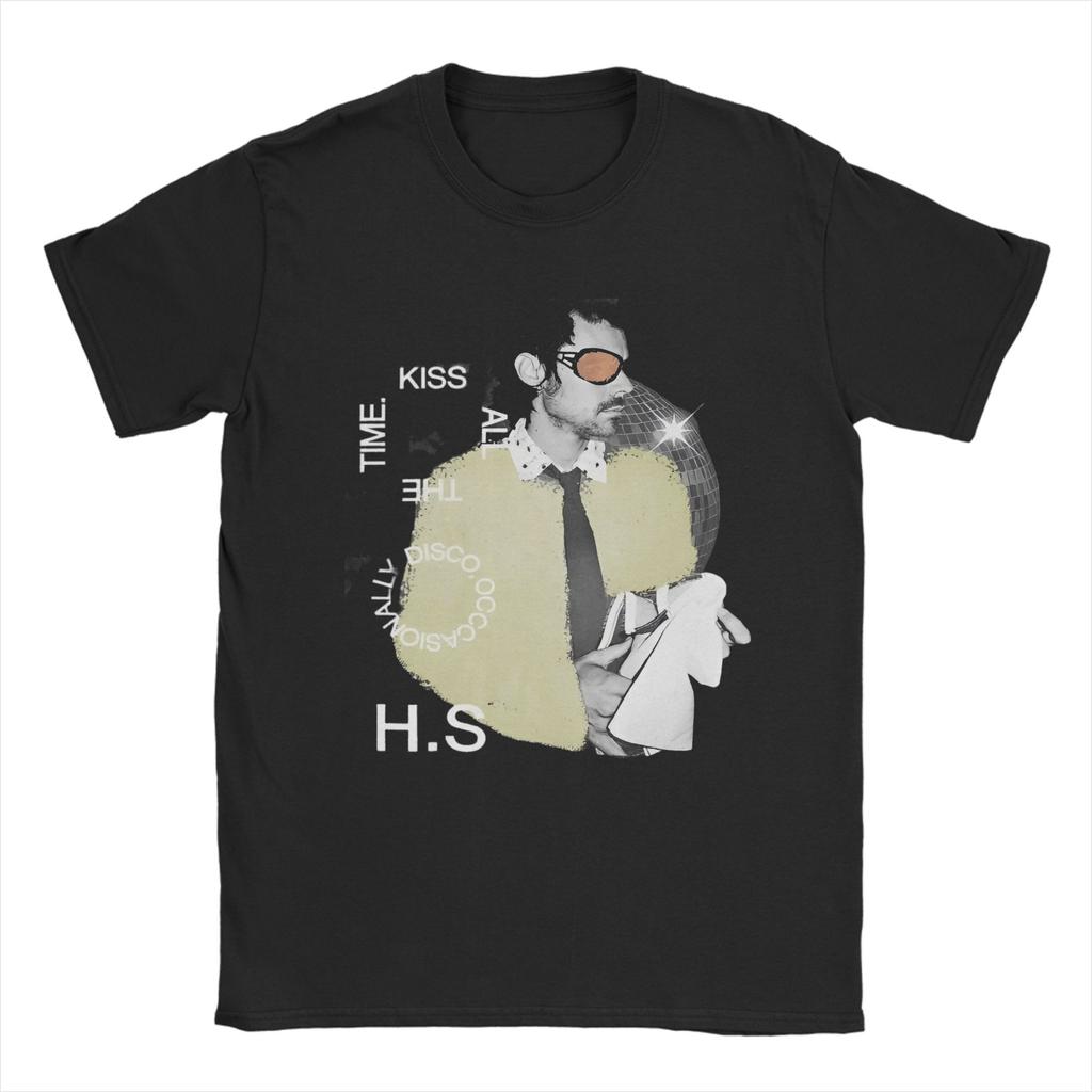 Unisex Kiss All the Time T Shirts HarryStyles Cotton Tops Hipster Short Sleeve O Neck Tee Shirt Gift Idea TShirts