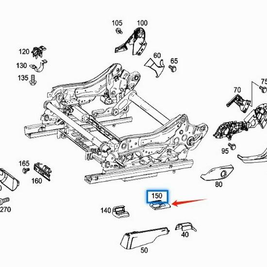 Seat Rail Cover for Mercedes-Benz ML/GLE W166