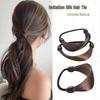 Трендовый невидимый парик-хвост, резинка для волос с эластичным кожаным покрытием