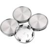 Silver Wheel Center Caps, 54mm and 49mm, Set of 4